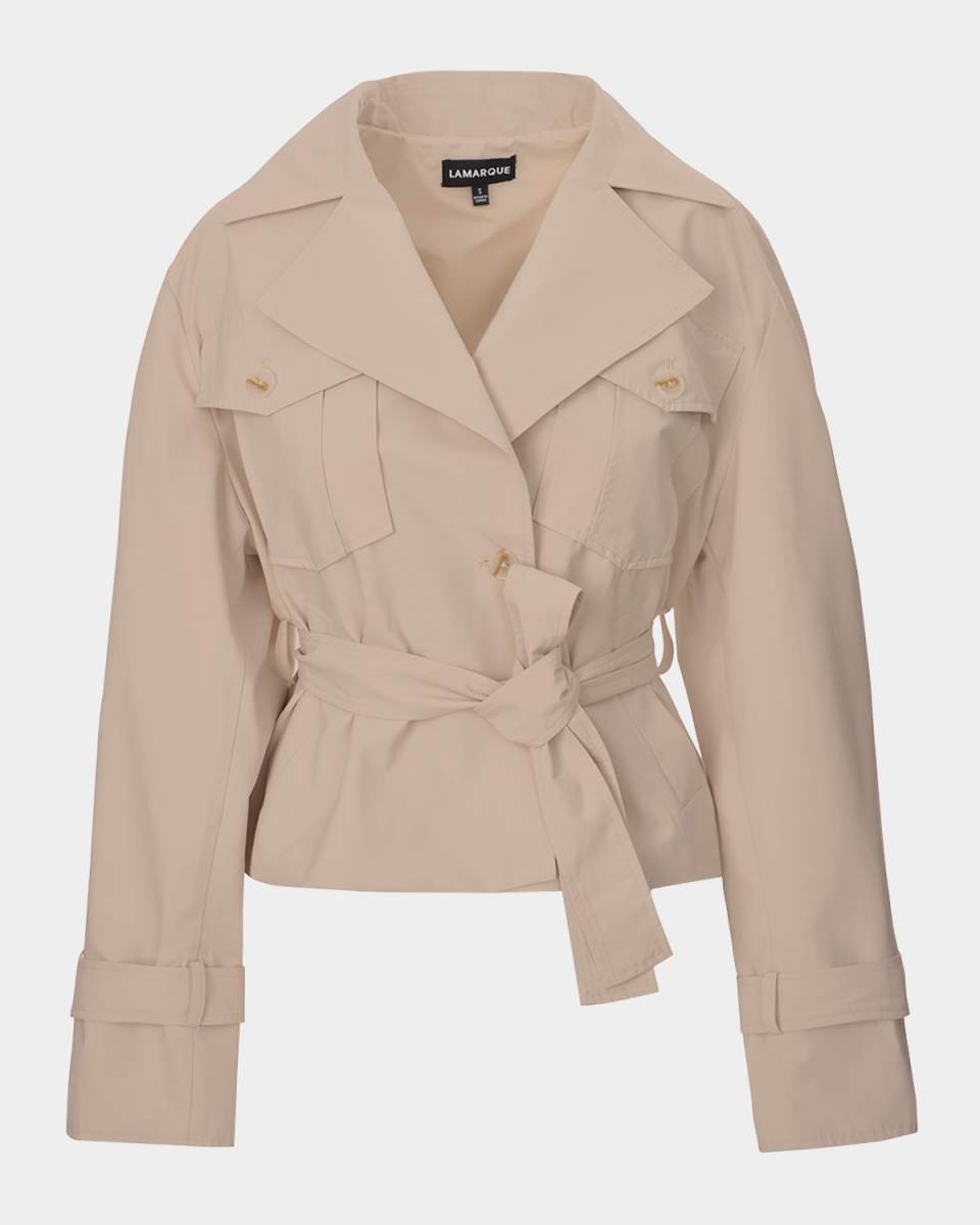 Quinn Cropped Trench Jacket